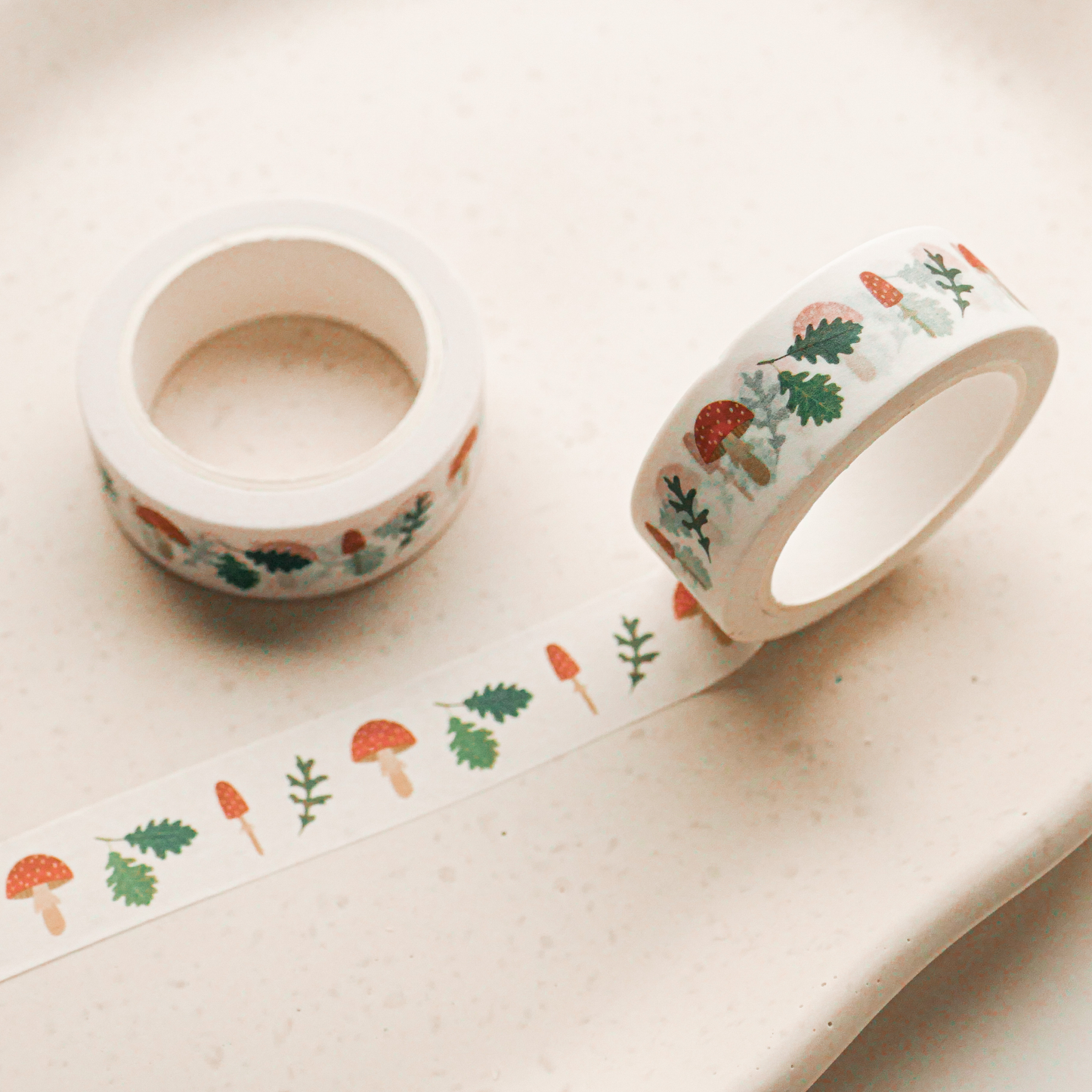 Washi Tape - toadstool forest adhesive tape leaves