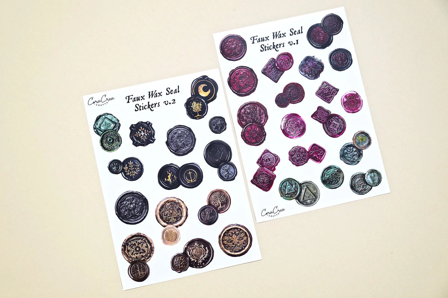 Faux Wax Seals Sticker Sheets