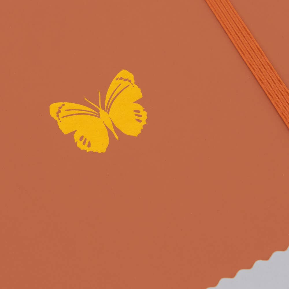 A5 Dot Grid Journal - Butterfly: Orange