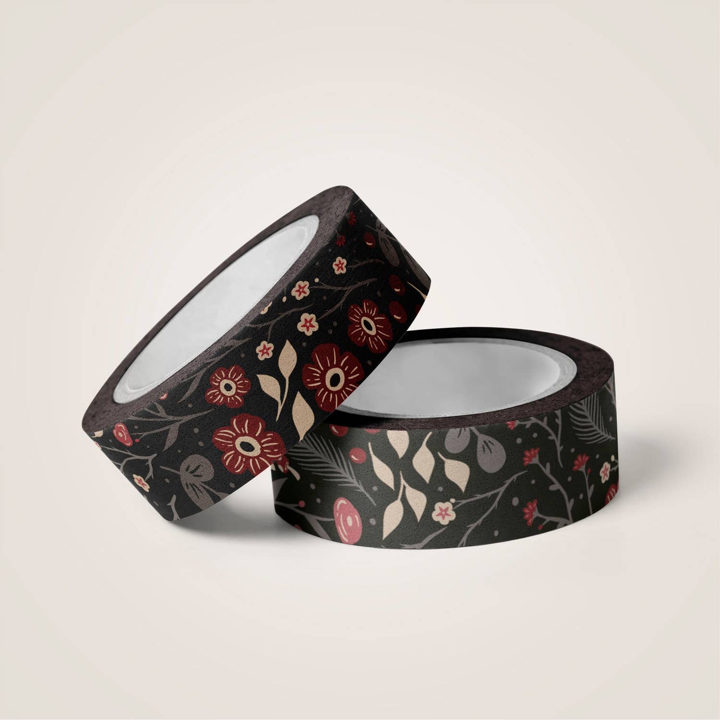 Dark Paradise Floral Washi Tape