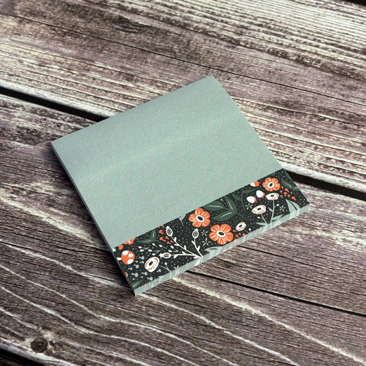 Wicked Wildflowers - Emerald - Post-It Note - Sticky Notes