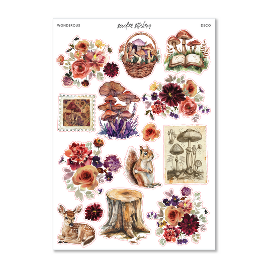 Wonderous • Deco Sticker Sheet: Transparent