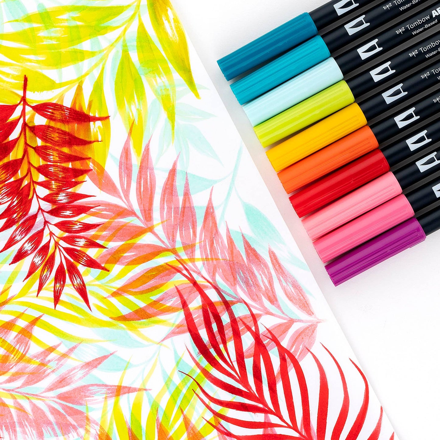 Dual Brush Pen Art Markers: Tropical - 10-Pack