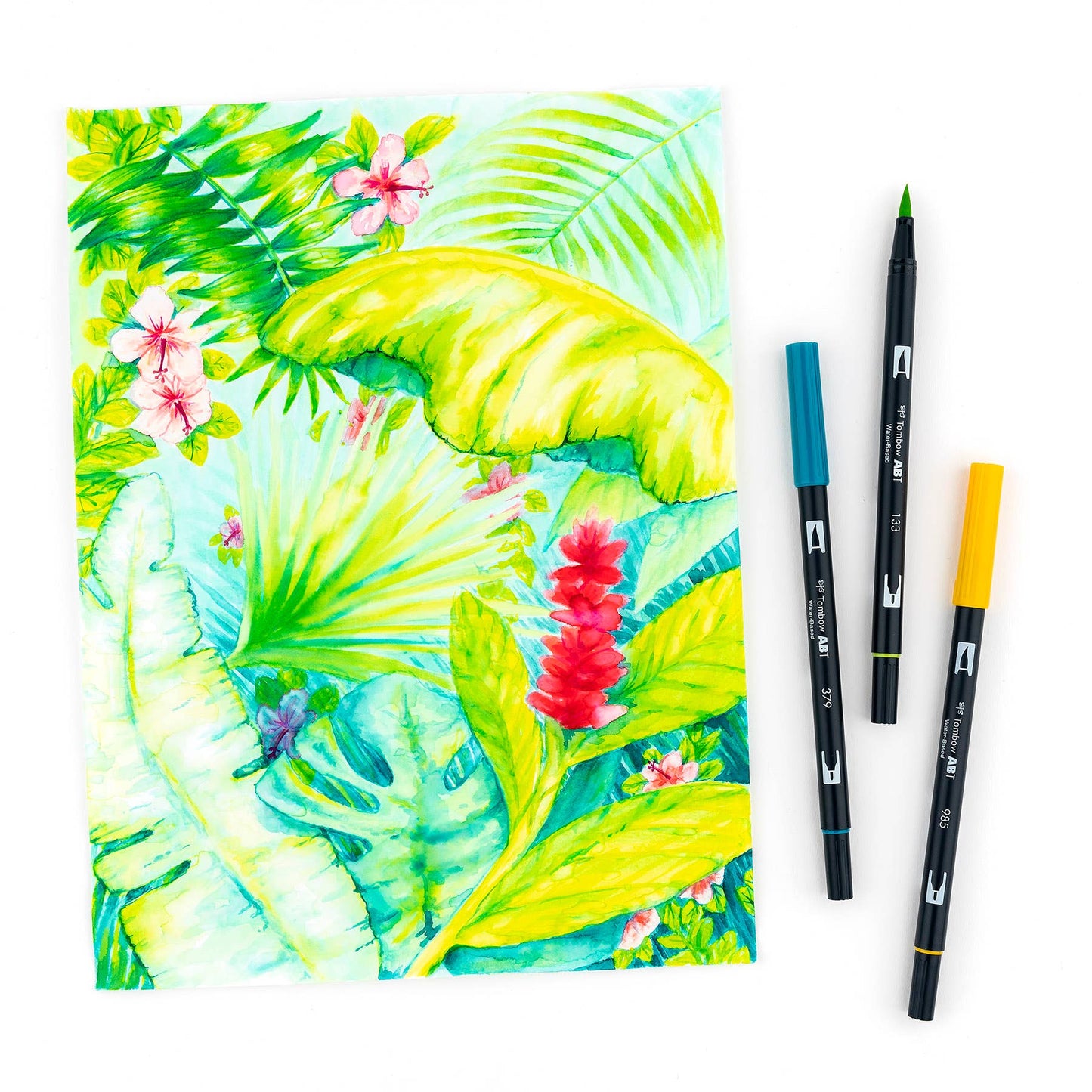 Dual Brush Pen Art Markers: Tropical - 10-Pack